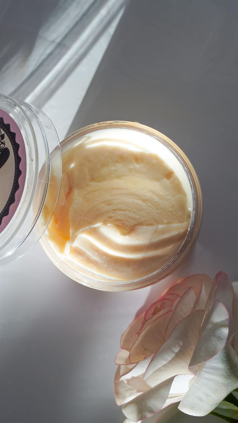 Close-up of a natural skincare texture